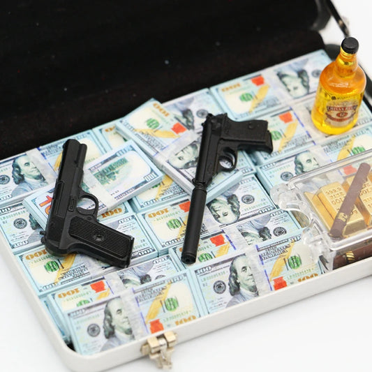 1/12 Scale Dollhouse Miniature Food Play Model Scene Mini Toy Gun Doll Decoration Accessories Toys