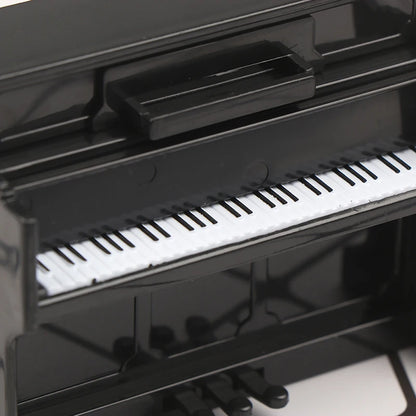 1/12 Dollhouse Miniature Accessories Mini Wooden Grand Piano with Stool Simulation Musical Instrument Model Toy Doll House Decor