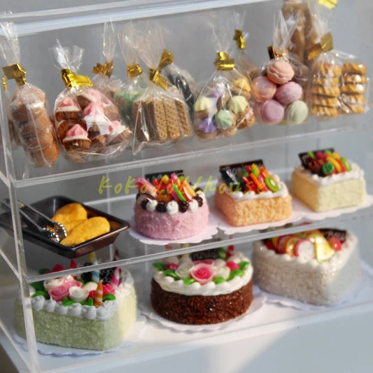 1/12 Scale Dollhouse Miniature Cake Pretend Play Kitchen Mini Dessert Food for Blyth BJD Doll Accessories Toy