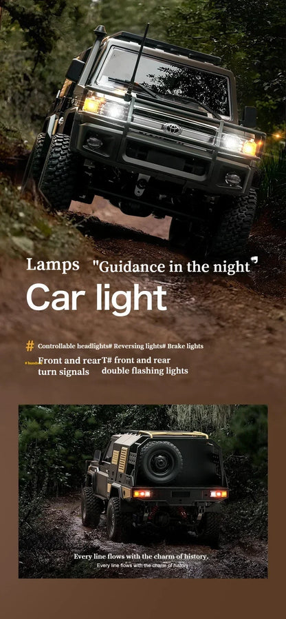 MN MN82 1:12 Retro Rc Car With LED Lights Full-scale Simulation LC79 Professional 4WD Remote Control Pickup RC Truck Model Toys