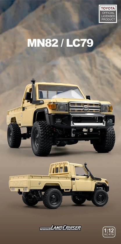 MN MN82 1:12 Retro Rc Car With LED Lights Full-scale Simulation LC79 Professional 4WD Remote Control Pickup RC Truck Model Toys
