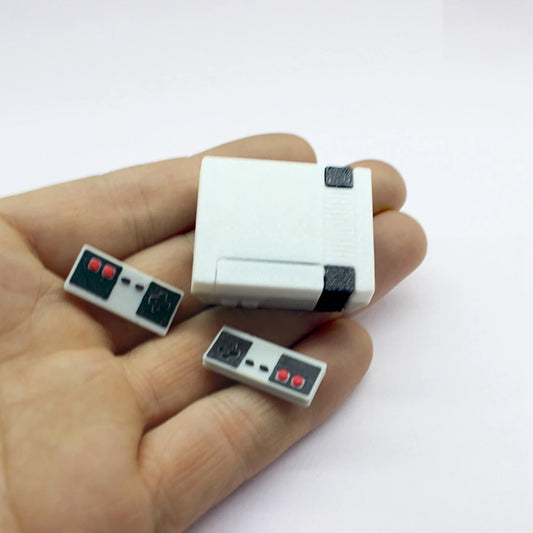 1/12 Dollhouse Miniature Game Console Mini Nostalgic Red And White Machine TV Game Console Model Doll Accessories Toys