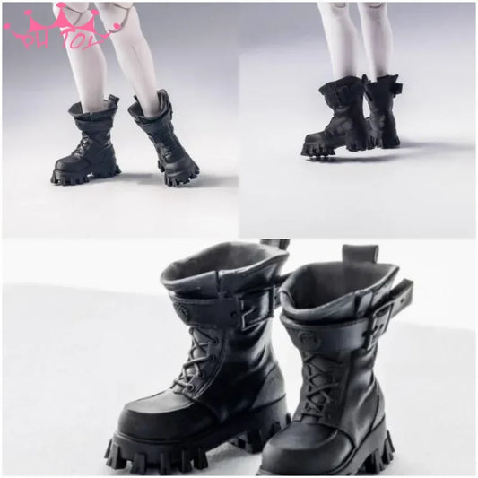 1/12 Scale Mobile Suit Girl Classic Black Combat Boots Model GK001 Fit 6in Action Figure Body Accessories Dolls