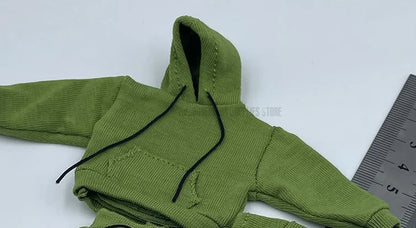 1/12 Scale Male/Female Soldier Clothing Trendy Casual Loose Fitting Hooded Sweater T-shirt Pants Set For 6" Action Figure Body