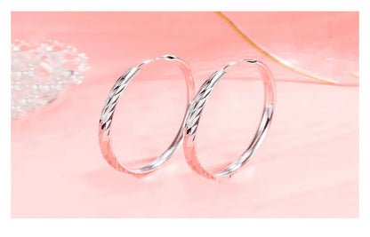 ZDADAN 925 Silver 30/40/50/60mm Round Circle Hoop Earrings For Women Fashion Jewelry