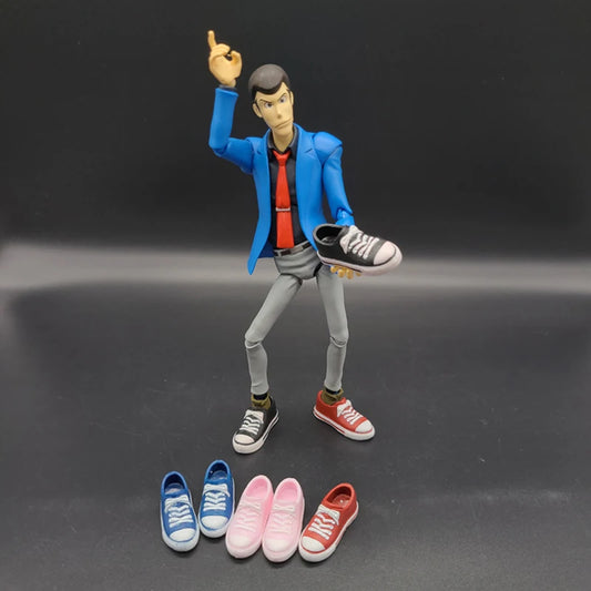 1/12 Scale Male Female Shoes Low-cut Canvas Model For 6 Inches Figma SHF BJD Dam TBLeague Action Figures Dolls Toys Gifts Fans