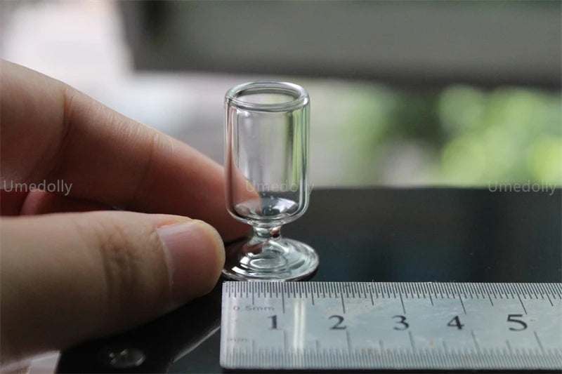 1/4 1/6 1/12 Scale Miniature Dollhouse Wine Glass Mini Dessert Cup Pretend Play Kitchen for Doll Food Toy Accessories
