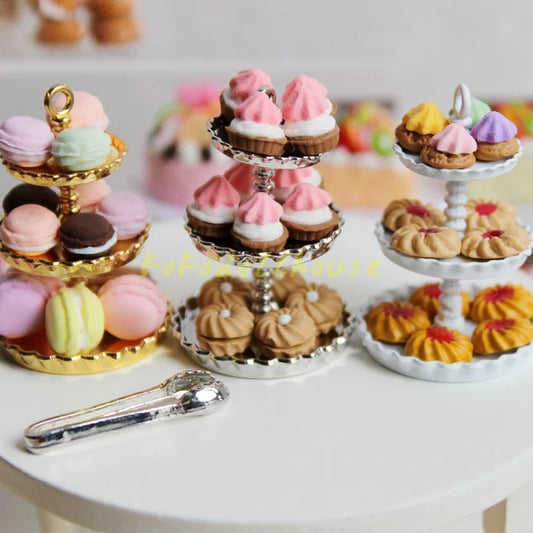 1/12 Scale Dollhouse Miniature Cake Pretend Play Kitchen Mini Dessert Food for Blyth BJD Doll Accessories Toy