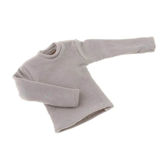 1/12 Scale Long Sleeve T Shirt Miniature Clothing Handmade Doll Clothes for 6in Doll Model Action Figures Accessory