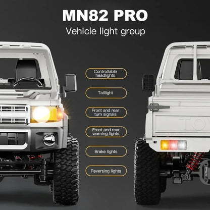 MN MN82 1:12 Retro Rc Car With LED Lights Full-scale Simulation LC79 Professional 4WD Remote Control Pickup RC Truck Model Toys