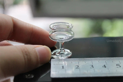 1/4 1/6 1/12 Scale Miniature Dollhouse Wine Glass Mini Dessert Cup Pretend Play Kitchen for Doll Food Toy Accessories