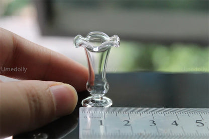 1/4 1/6 1/12 Scale Miniature Dollhouse Wine Glass Mini Dessert Cup Pretend Play Kitchen for Doll Food Toy Accessories
